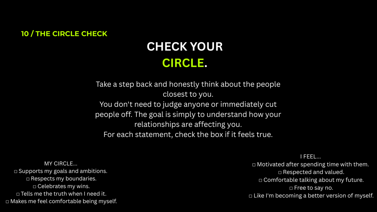 Choose Your Circle — actual Circle Check page
